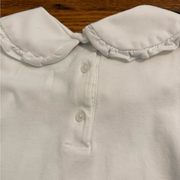 Lila and Hayes Pima Cotton White Girls Shirt with Peter Pan Collar size 6 - Picture 6 of 8